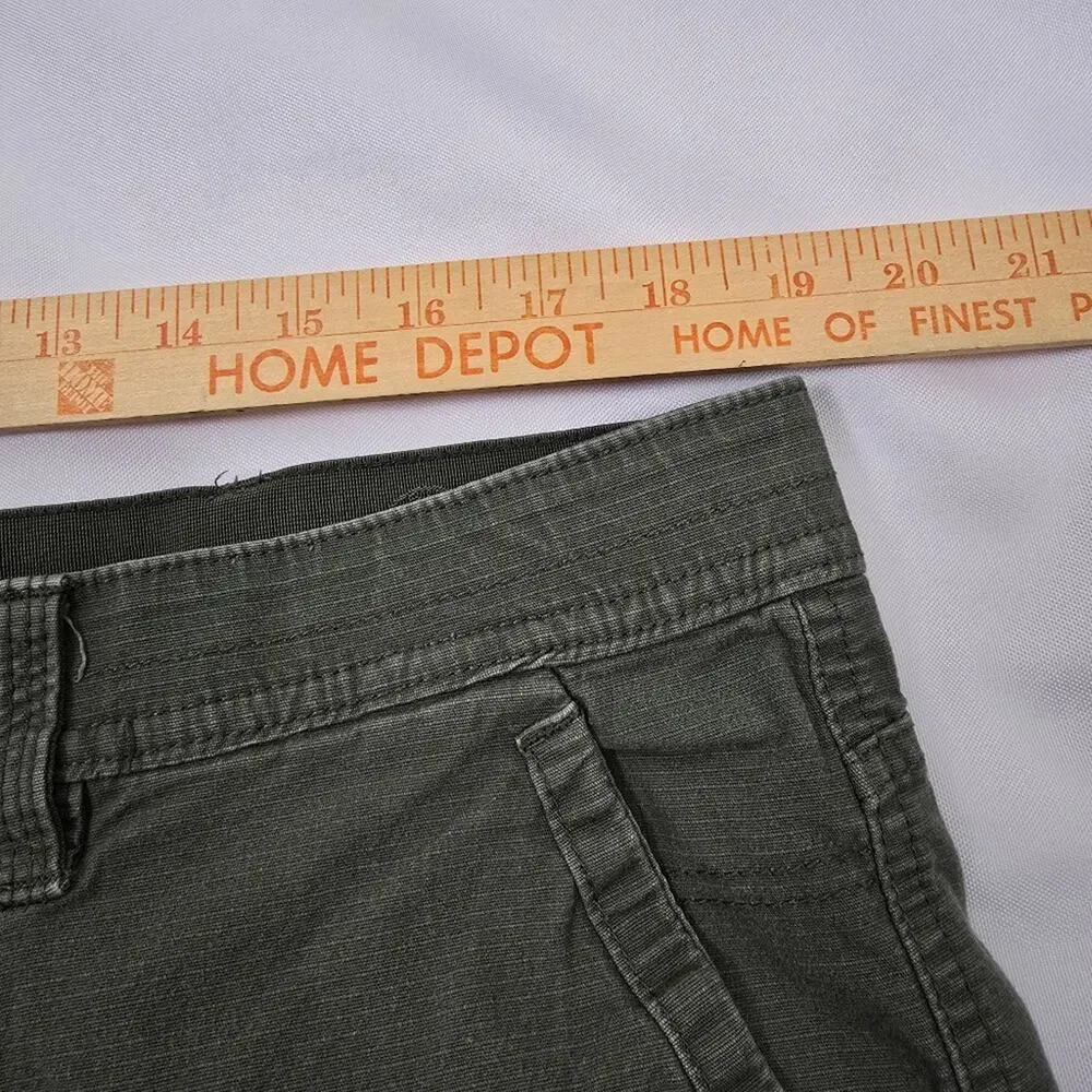 Waterproof Green Cargo Hiking Shorts Mens 38 Gorpcore Trail Utility Stretch